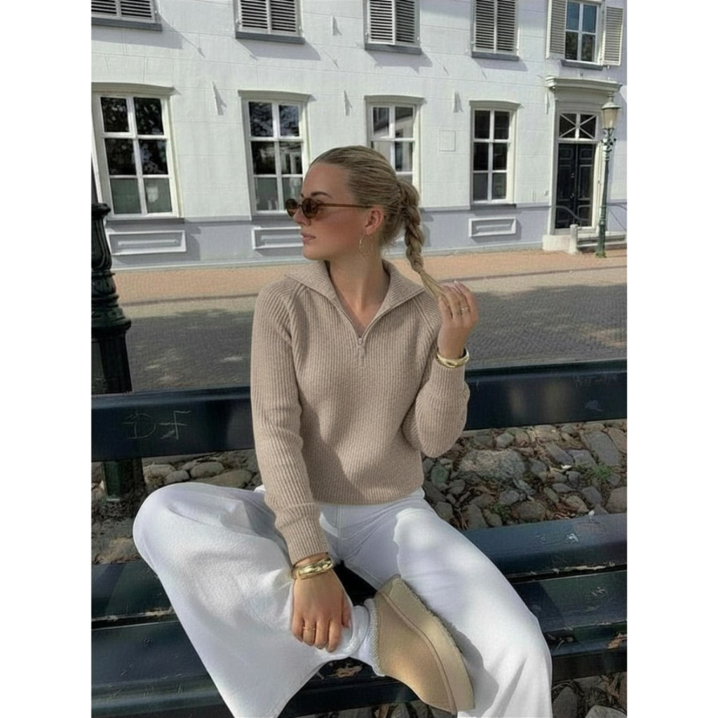 Blusa Tricot Mousse Blusa Com Ziper Manga Longa Liso Quentinho Moda Blogueira Blusa Tricot Mousse Blusa Com Ziper Manga Longa Liso Quentinho Moda Blogueira
