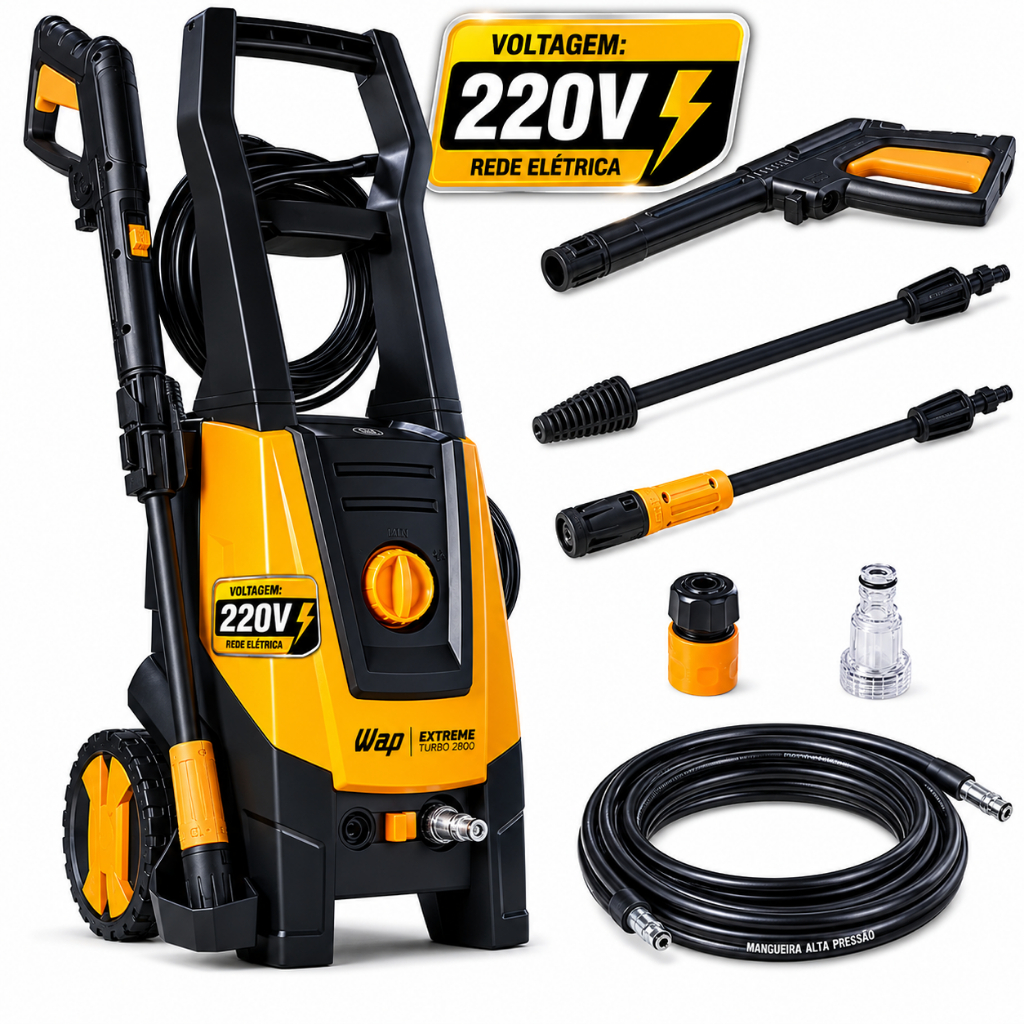 LAVADORA ALTA PRESSAO 1900W 2450PSI EXTREME TURBO 220V WAP LAVADORA ALTA PRESSAO 1900W 2450PSI EXTREME TURBO 220V WAP
