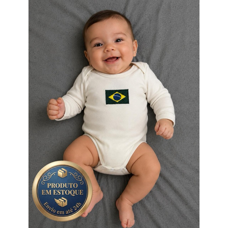 Body Bebê Bandeira Brasil Bordado Algodão Menino Menina Body Seleção Brasileira Body Bebê Bandeira Brasil Bordado Algodão Menino Menina Body Seleção Brasileira - Oferta na Shopee