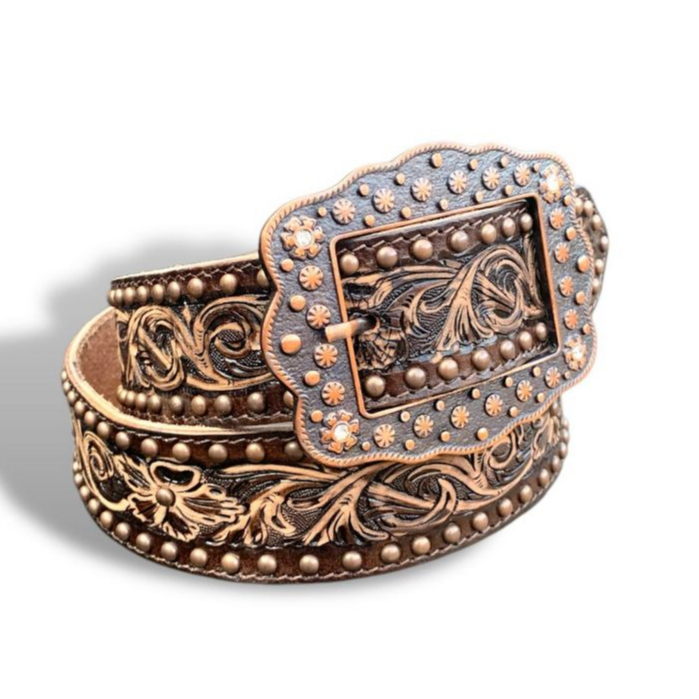 Cinto Feminino Boiadeira De Couro 100% Legítimo Country Cinto Feminino Boiadeira De Couro 100% Legítimo Country - Oferta na Shopee