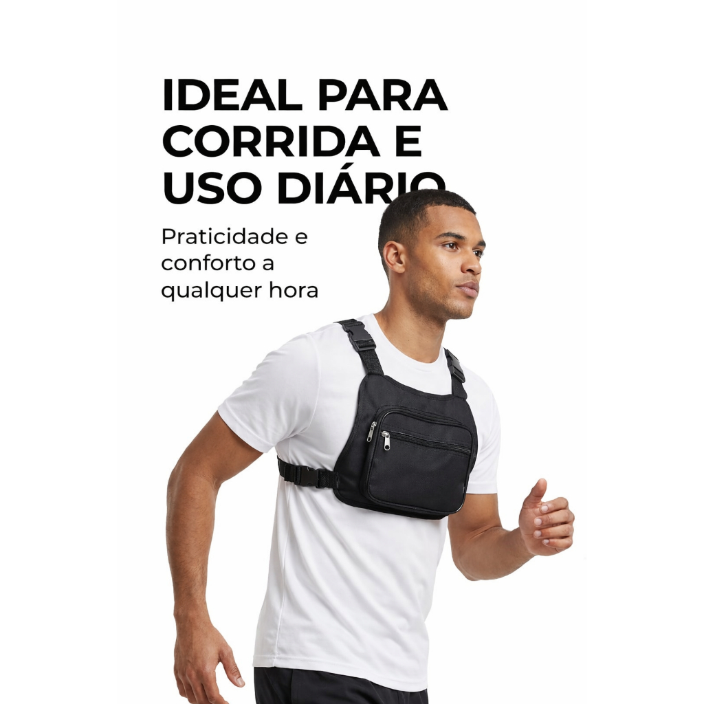 Bolsa de Peito Esportiva Tática Antifurto Unissex Pochete Motoboy Uber Motorista Chest Bag Bolsa de Peito Esportiva Tática Antifurto Unissex Pochete Motoboy Uber Motorista Chest Bag - Oferta na Shopee