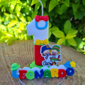 Vela de aniversário personalizada com tema Patati Patatá - vela de biscuit/Decoração festa/Topo de bolo - palhaco - Oferta na Shopee