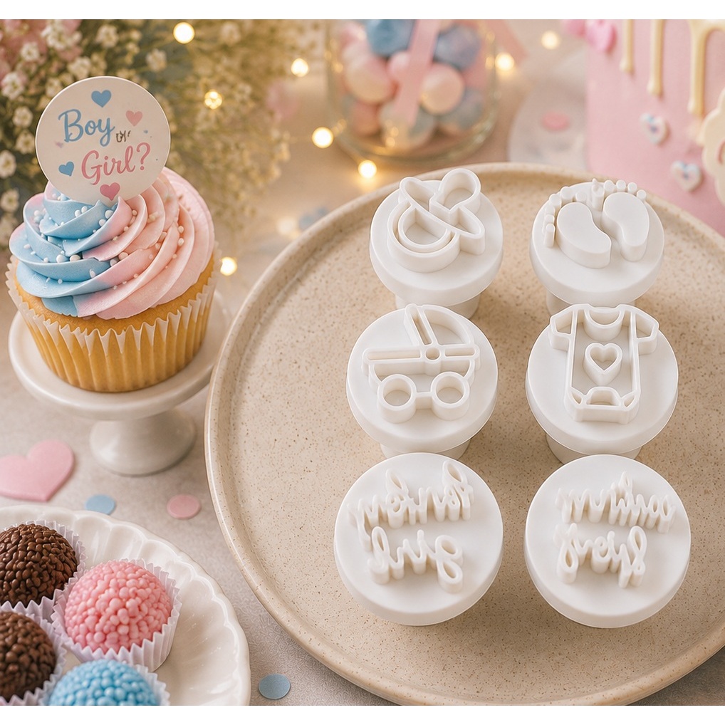 Carimbos para Brigadeiro Chá Revelação – Molde Confeitaria Decoração Temática de Doces para Festa Chá de Bebê Carimbos para Brigadeiro Chá Revelação – Molde Confeitaria Decoração Temática de Doces para Festa Chá de Bebê