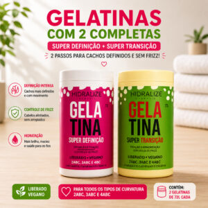 Gelatina Capilar Hidralize 1kg | Definição Intensa & Brilho – Para Cachos - Oferta na Shopee