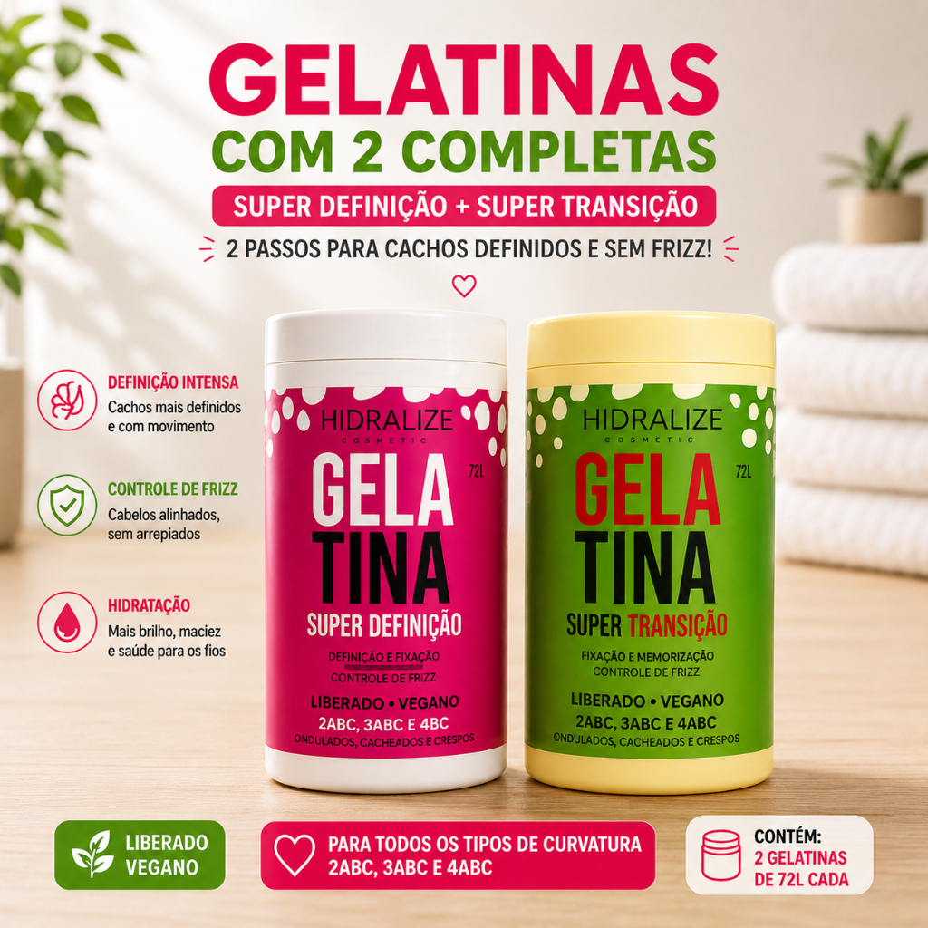 Gelatina Capilar Hidralize 1kg | Definição Intensa & Brilho – Para Cachos Gelatina Capilar Hidralize 1kg | Definição Intensa & Brilho – Para Cachos