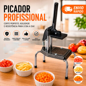 Cortador Picador De Legumes E Frutas Reforçado Aluminío Fundido Profissional Preto Perereca Cabrita - Oferta na Shopee