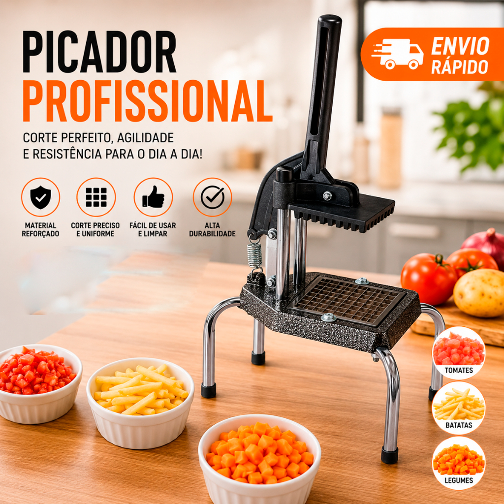 Cortador Picador De Legumes E Frutas Reforçado Aluminío Fundido Profissional Preto Perereca Cabrita Cortador Picador De Legumes E Frutas Reforçado Aluminío Fundido Profissional Preto Perereca Cabrita