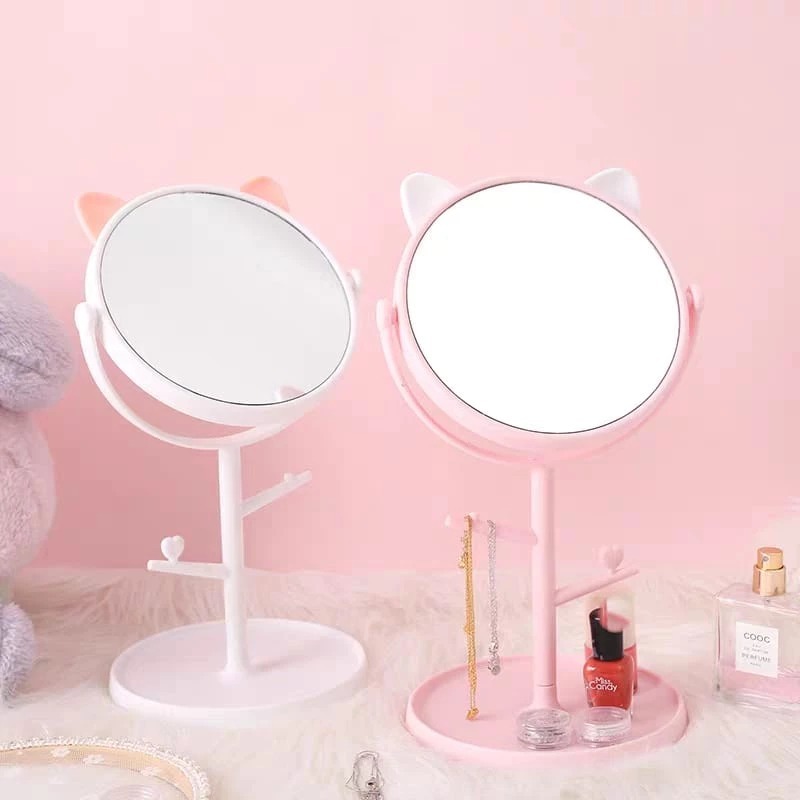 Espelho de Mesa Gatinho com Suporte Porta Joias Espelho de Mesa Gatinho com Suporte Porta Joias - Oferta na Shopee