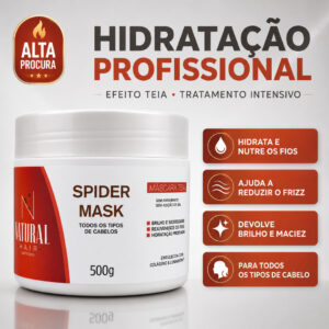 Máscara Capilar Teia 500g Hidratação Profunda Anti Frizz Brilho Maciez Tratamento Capilar Natural Hair - Oferta na Shopee