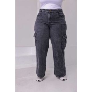 Calça Cargo Feminina Plus Size Grafite – Conforto