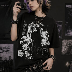 Camiseta Sleep Token Dark Banda Alternativa Rock Rosas Estampada 100% Algodão - Oferta na Shopee
