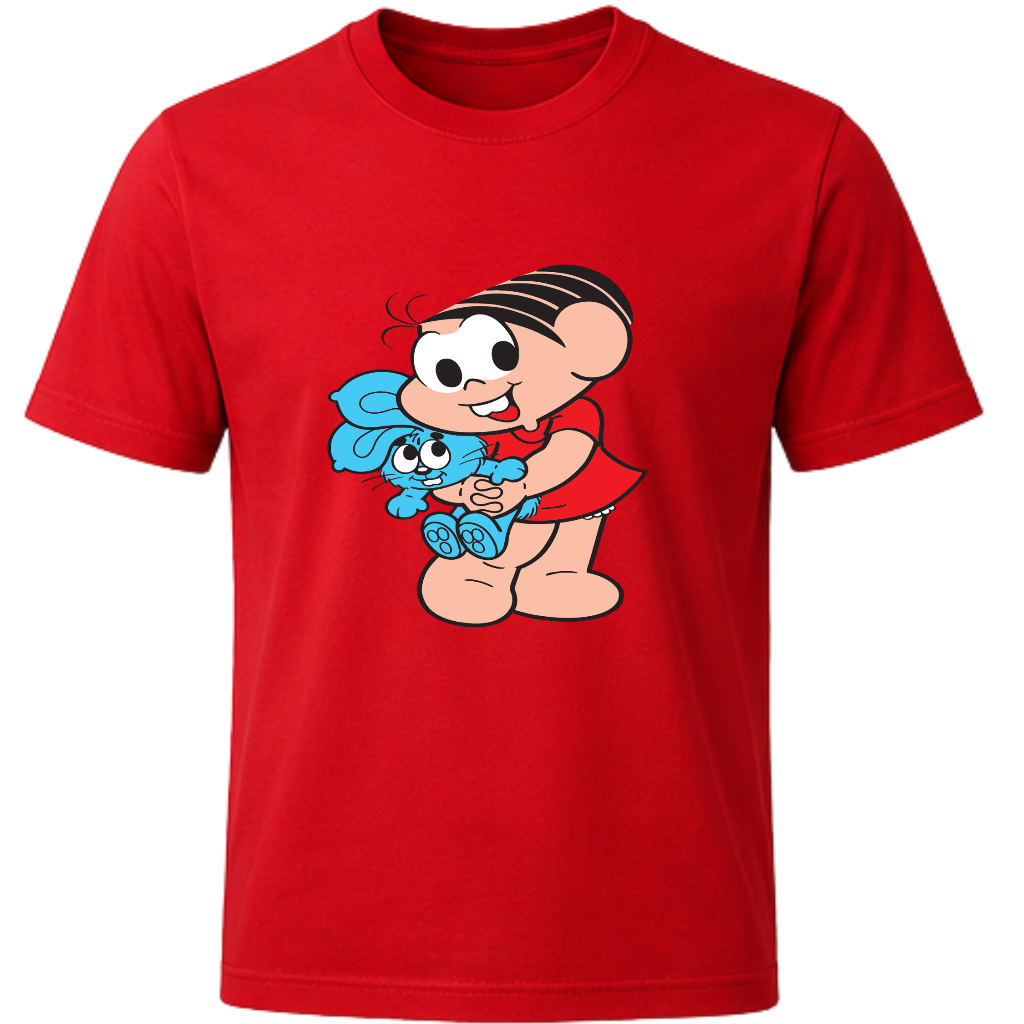 Camiseta Camisa Blusa 100% Algodão Monica Infantil e Adulta Camiseta Camisa Blusa 100% Algodão Monica Infantil e Adulta