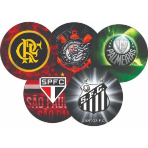 Painel Redondo Sublimado FUTEBOL / TIMES 50 X 50 Cm - Oferta na Shopee
