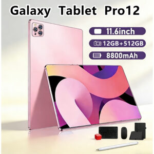 【Teclado de mouse grátis】Galaxy Tablet PC PRO12 Plus de 11.6 polegadas 12GB+512GB apresenta 5G e Dual SIM celular grande - Oferta na Shopee