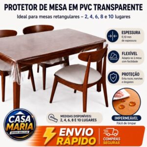 Toalha de Mesa Protetor PVC Transparente 0