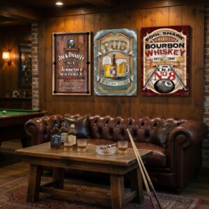 Quadro Decorativo Kit 3 Peças Bebidas Pub Temático Para Bar e Área de Lazer - Oferta na Shopee