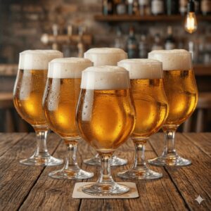 Jogo De Taças De Cerveja De Vidro Belgica 380ml 6 Pcs - Oferta na Shopee
