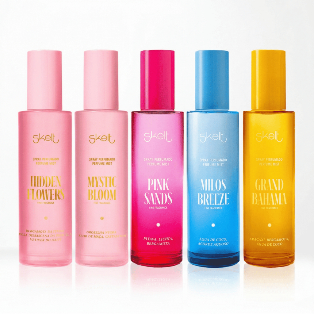 Body Splash Perfume Skelt Cheiroso Feminino Dia a Dia Flowers Grand Bahama Milos Breeze Pink Sands Body Splash Perfume Skelt Cheiroso Feminino Dia a Dia Flowers Grand Bahama Milos Breeze Pink Sands