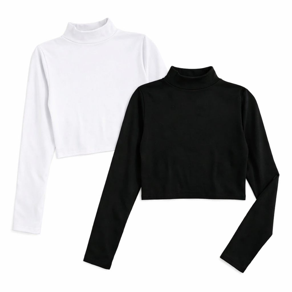 Cropped Blusinha LISO, Gola Alta MANGA LONGA – Básica Blogueira Alternativa Feminina Moda Inverno Cropped Blusinha LISO, Gola Alta MANGA LONGA – Básica Blogueira Alternativa Feminina Moda Inverno