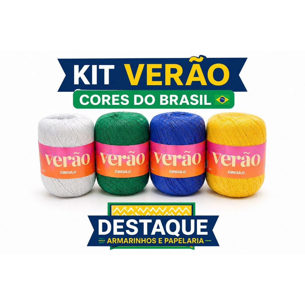 kit Linha Verão cores do Brasil - Circulo kit Linha Verão cores do Brasil - Circulo - Oferta na Shopee