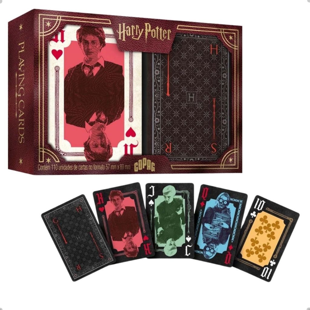 Baralho Harry Potter Estojo Duplo Profissional - Copag Idioma Português 110 cartas Baralho Harry Potter Estojo Duplo Profissional - Copag Idioma Português 110 cartas - Oferta na Shopee