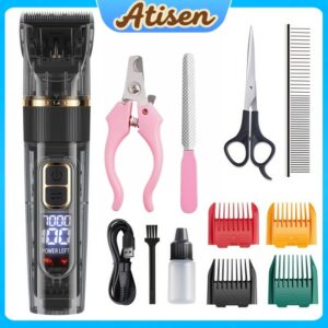 Kit 12 Máquina Tosa Profissional para Cães e Pets