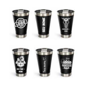 Copo Térmico Personalizado com Seu Nome Time Desenho - 473ML com Tampa e Abridor - CORES - Oferta na Shopee
