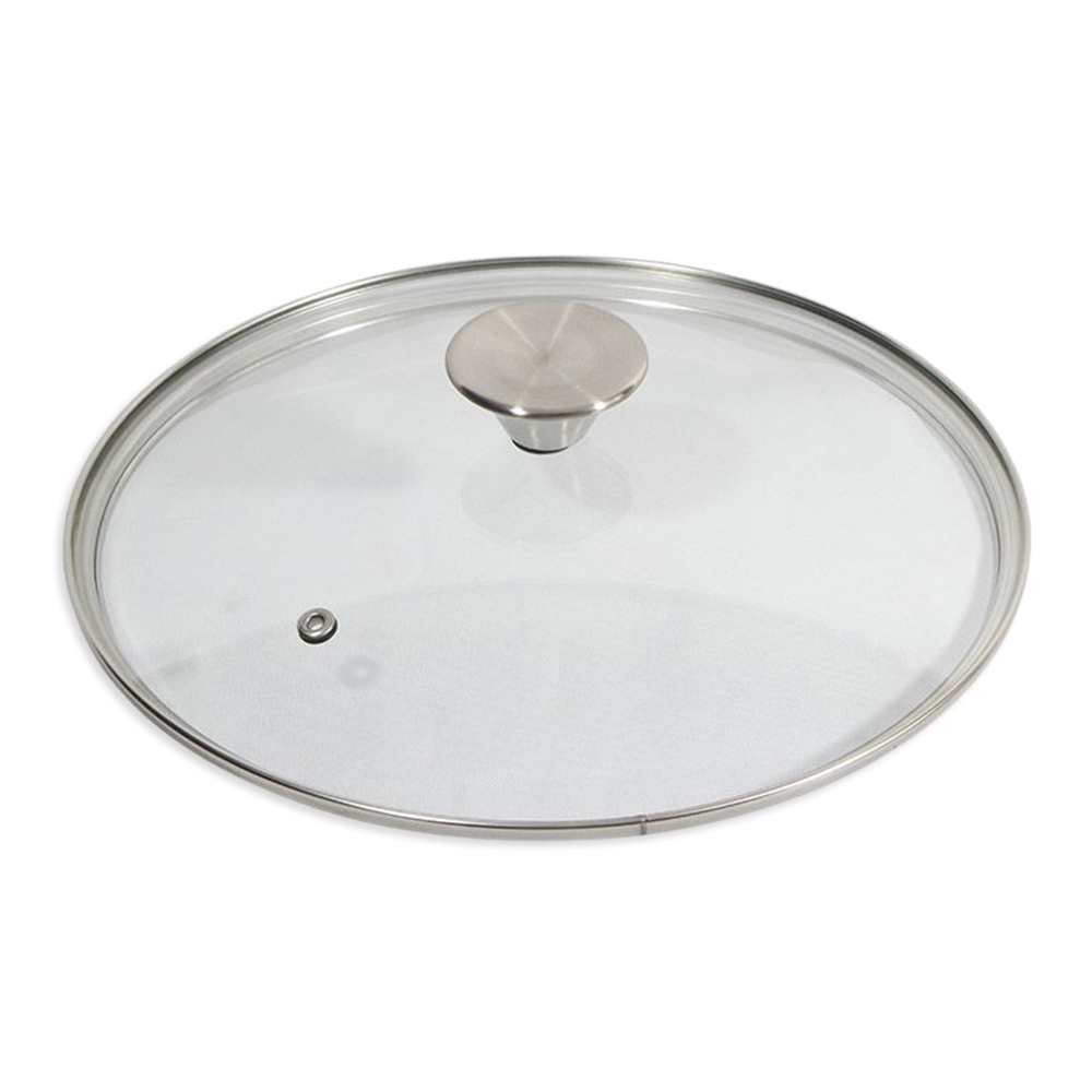 Tampa de Vidro Temperado com Saída de Vapor e Pomel Inox para Panelas Tampa de Vidro Temperado com Saída de Vapor e Pomel Inox para Panelas - Oferta na Shopee