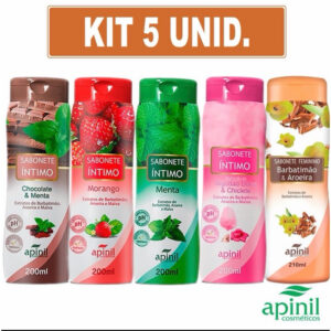 KIT 5 Sabonete Intimo Feminino 200ml APINI - Fragrâncias SORTIDAS - Oferta na Shopee