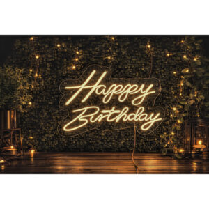 Happy Birthday Led Neon Luminária decoração Festa letreiro em neon led Happy Birthday. 50x32 - Oferta na Shopee