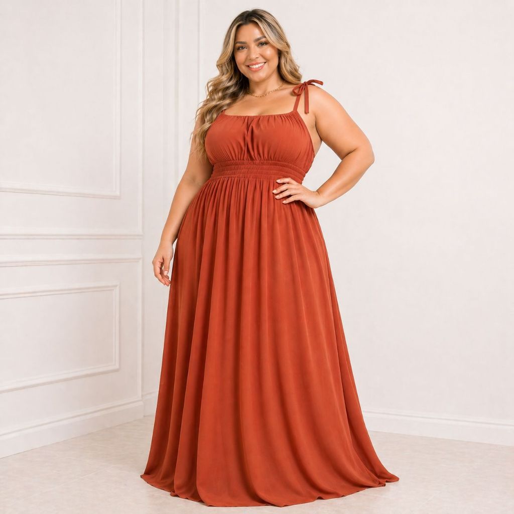 Vestido longo Plus size verao soltinho casual com alça Vestido longo Plus size verao soltinho casual com alça