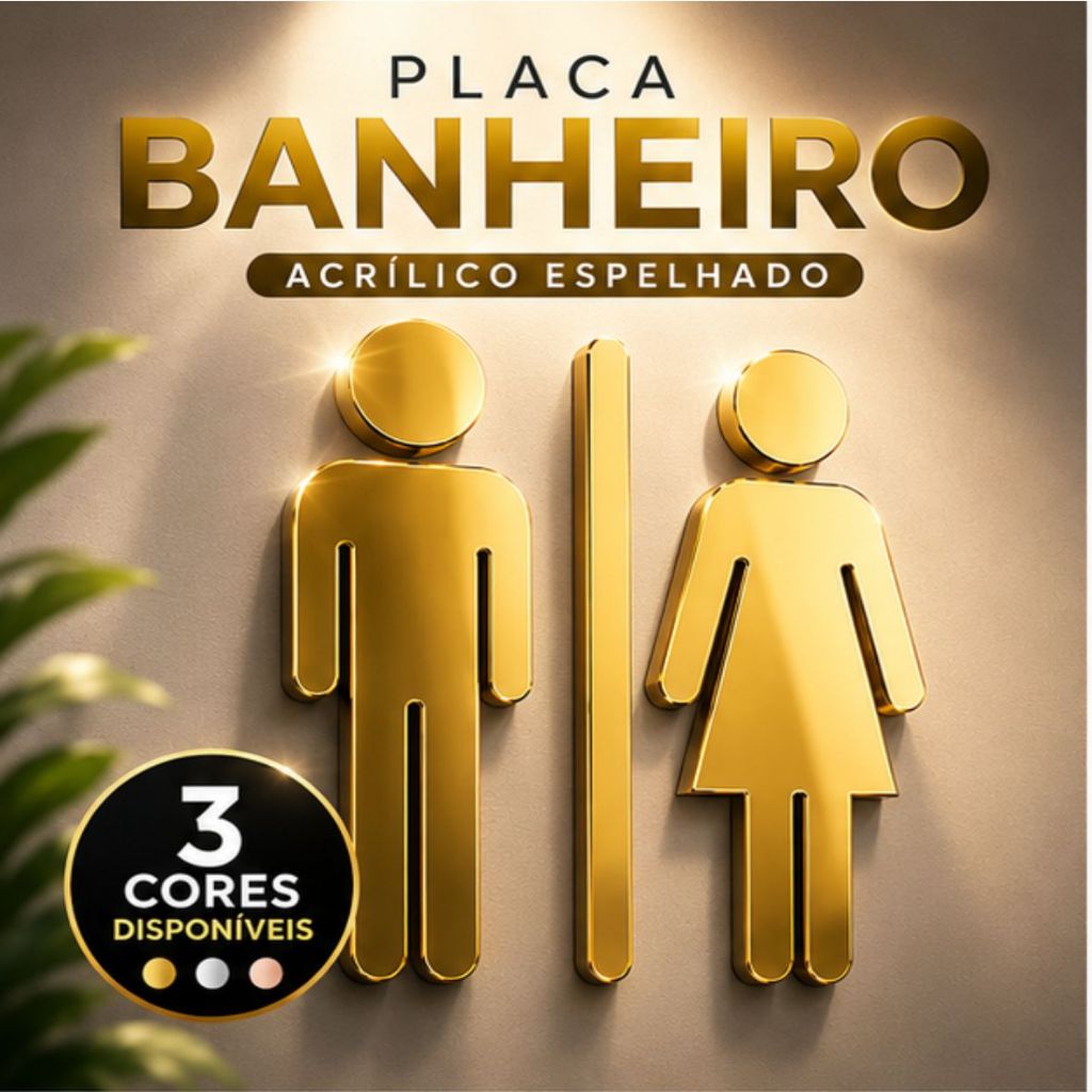 Placa Banheiro Masculino Feminino Acrílico Espelhado Porta Parede WC Placa Banheiro Masculino Feminino Acrílico Espelhado Porta Parede WC - Oferta na Shopee