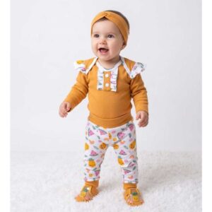 Conjunto Infantil Menina Malha Canelada Premium Toque Macio Alta Elasticidade Confortável - Oferta na Shopee