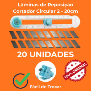 Lâmina de reposição cortador circular 2 - 20cm - Oferta na Shopee