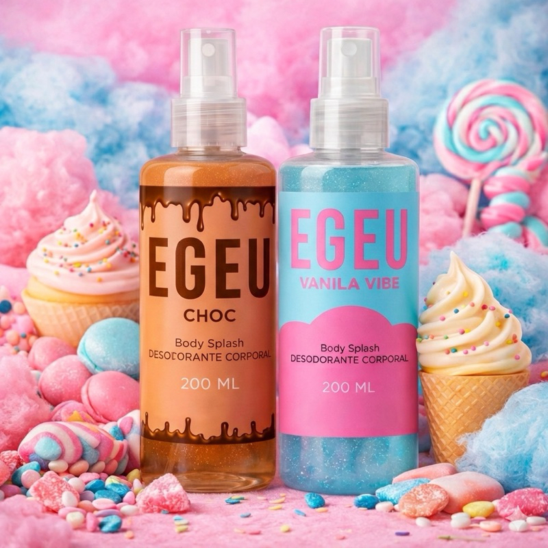Kit Feminino 1 Body Splash Egeo Choco com gliter 200Ml + 1 Body Splash Egeo Vanila com gliter 200Ml Kit Feminino 1 Body Splash Egeo Choco com gliter 200Ml + 1 Body Splash Egeo Vanila com gliter 200Ml - Oferta na Shopee