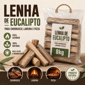 [8Kg] - [16Kg] Lenha Toco Eucalipto Ideal Para Churrasco Lareira Pizza - [8Kg] - [16Kg] - Oferta na Shopee
