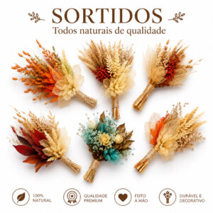 MINI BUQUE DE FLORES SECAS MISTO SORTIDAS DE FLORES NATURAIS (LEIA ANTES DE EFETUAR A COMPRA) REF 47 - Oferta na Shopee
