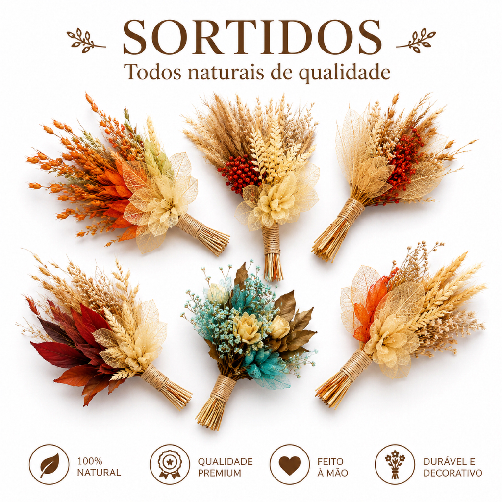 MINI BUQUE DE FLORES SECAS MISTO SORTIDAS DE FLORES NATURAIS (LEIA ANTES DE EFETUAR A COMPRA) REF 47 MINI BUQUE DE FLORES SECAS MISTO SORTIDAS DE FLORES NATURAIS (LEIA ANTES DE EFETUAR A COMPRA) REF 47 - Oferta na Shopee