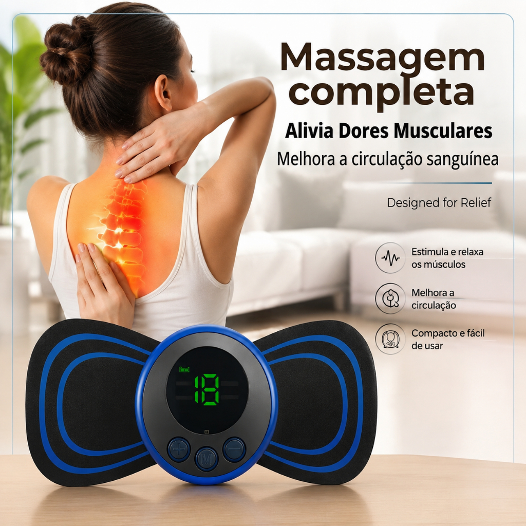Massageador eletrico portatil ideal para dores lesoes e recuperacao muscular Massageador eletrico portatil ideal para dores lesoes e recuperacao muscular - Oferta na Shopee