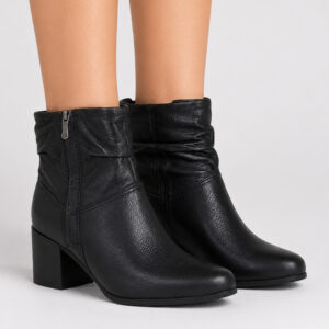 Bota Feminina Couro Cano Médio Burnish Bottero Original Conforto Salto Bloco 6cm - Oferta na Shopee