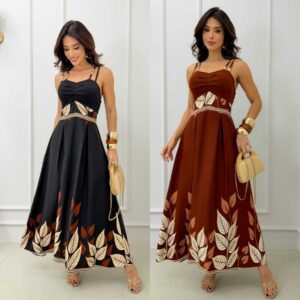 Vestido Feminino Longo Vestido linho Feminino Casual Social Linho De Algodão com bojo - Oferta na Shopee