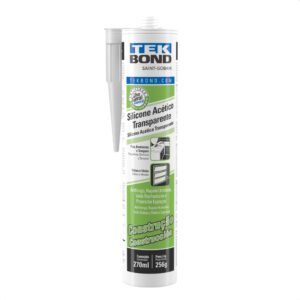 Silicone Acético Transparente Tekbond 270ml Kit C/ 1