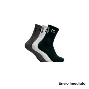 Kit 3 pares de meias cano longo AC sport original - Oferta na Shopee