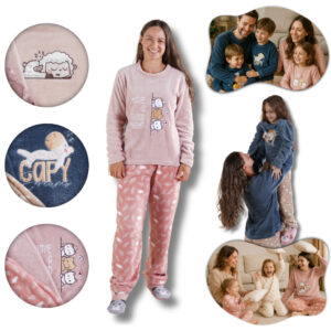 Pijama Inverno Infantil Adulto Feminino Masculino Longo Plush Luxo Fleece Peluciado Quente Soft Frio - Oferta na Shopee