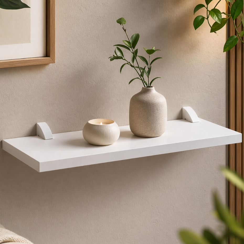 Kit Completo Prateleira Mdf 15mm Branco 40x20cm ou 30x20cm Suporte Organizador Decoração Casa Kit Completo Prateleira Mdf 15mm Branco 40x20cm ou 30x20cm Suporte Organizador Decoração Casa