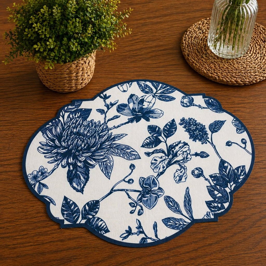 Jogo Americano Impermeável Floral Orquídea Lavável 100% Poliéster Kit 2 4 6 Lugares Mesa Posta Jogo Americano Impermeável Floral Orquídea Lavável 100% Poliéster Kit 2 4 6 Lugares Mesa Posta