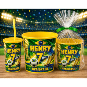 10 kit cinema premium Brasil futebol- lembrancinha de festa Brasil- kit copa 2026 - Oferta na Shopee