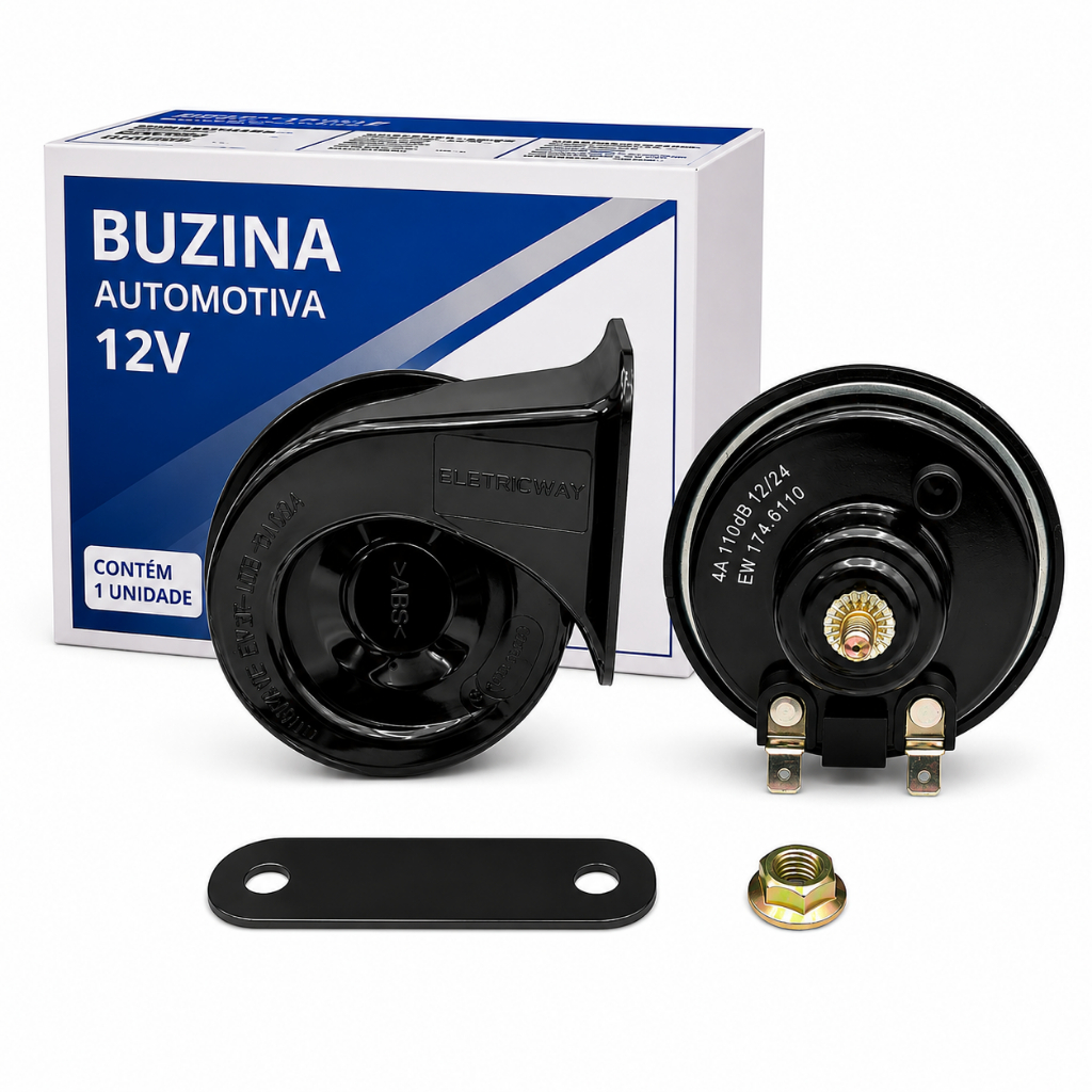 Buzina Automotiva Caracol Carro 12v Universal Buzina Automotiva Caracol Carro 12v Universal