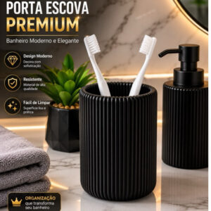 Porta Escova Canelado Decorativo Organizador Banheiro Moderno Minimalista - Oferta na Shopee
