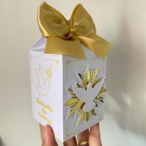 ENVIO RÁPIDO Lembrancinha de Batizado/Crisma luxo dourada personalizada com nome - Oferta na Shopee